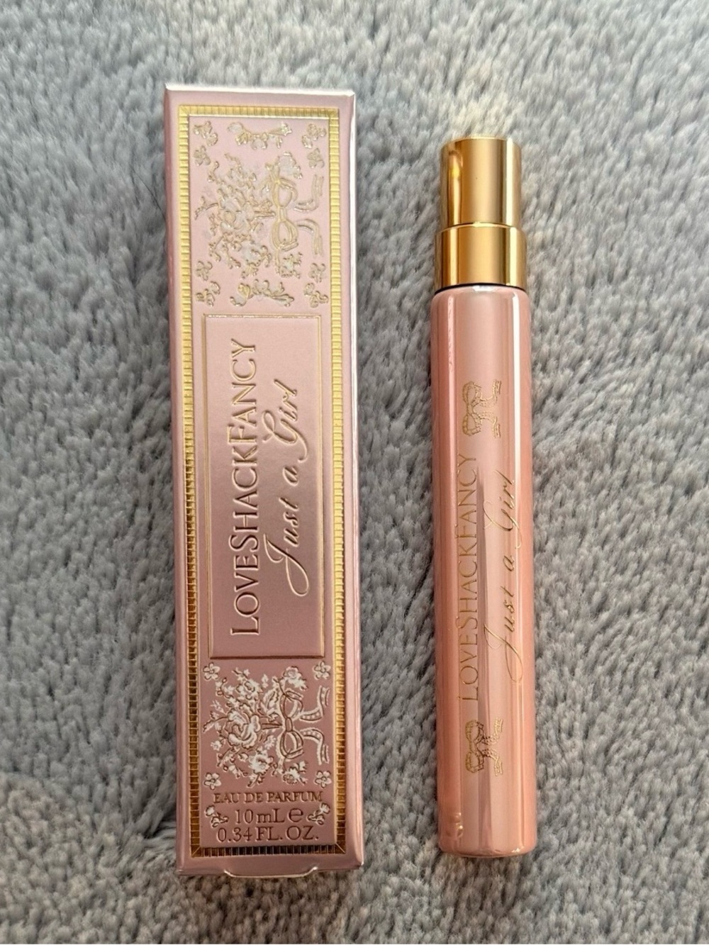 NIB LoveShackFancy Just a Girl Amber Travel Spray 0.34 oz